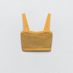 ZARA Striped Crop Tank